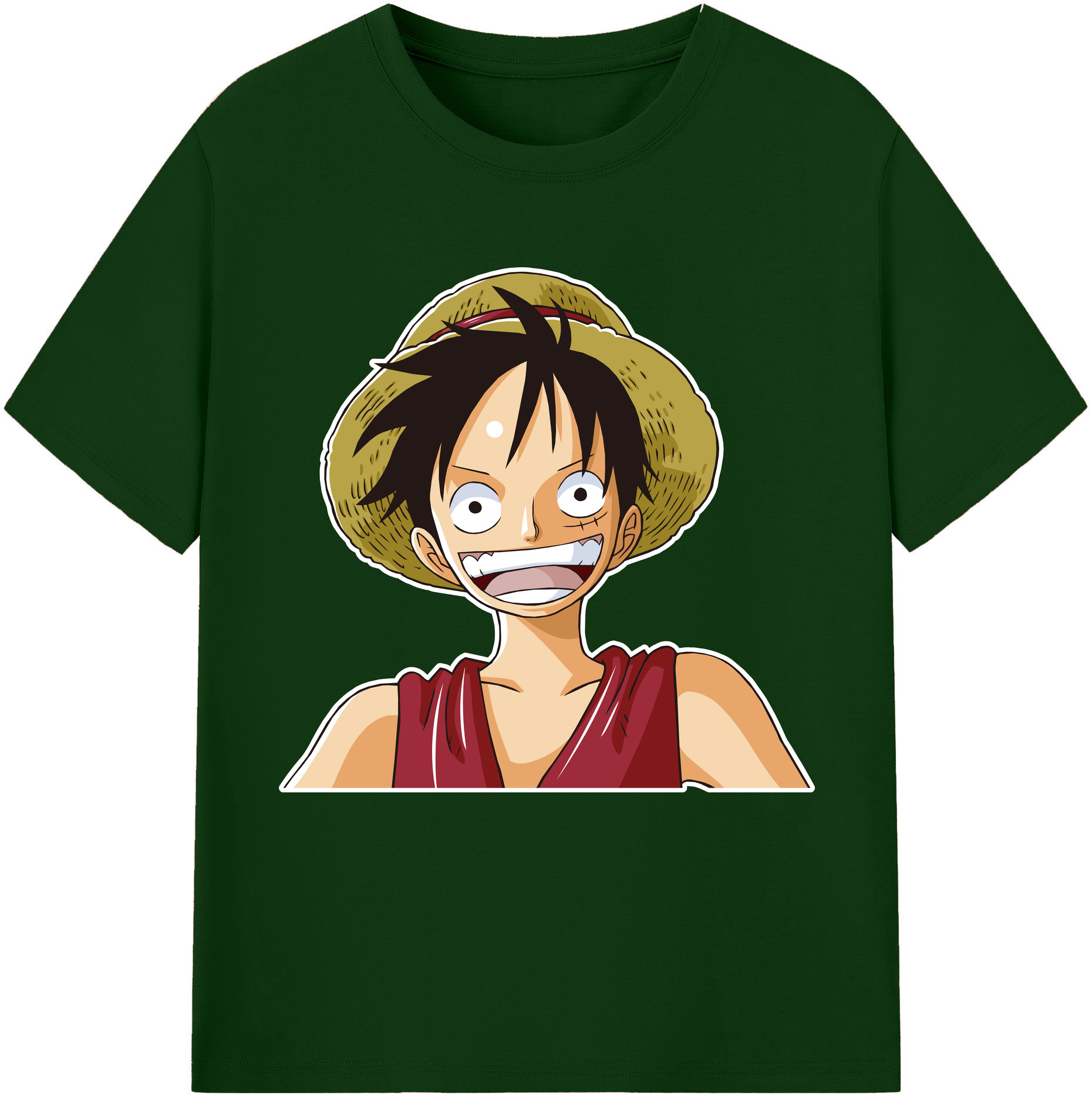 ワンピース モンキー・D・ルフィ ONE PIECE Monkey D. Luffy 綿100％半袖Tシャツ（フロントプリント）